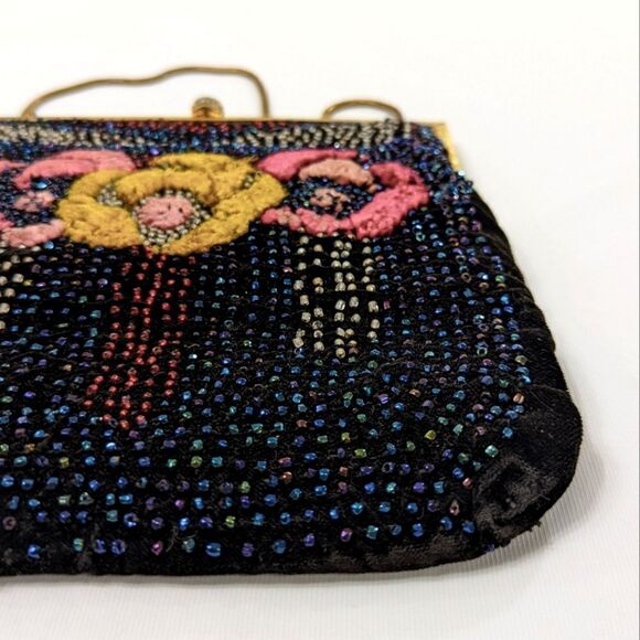Vintage Velvet Beaded Clutch - Picture 2 of 6